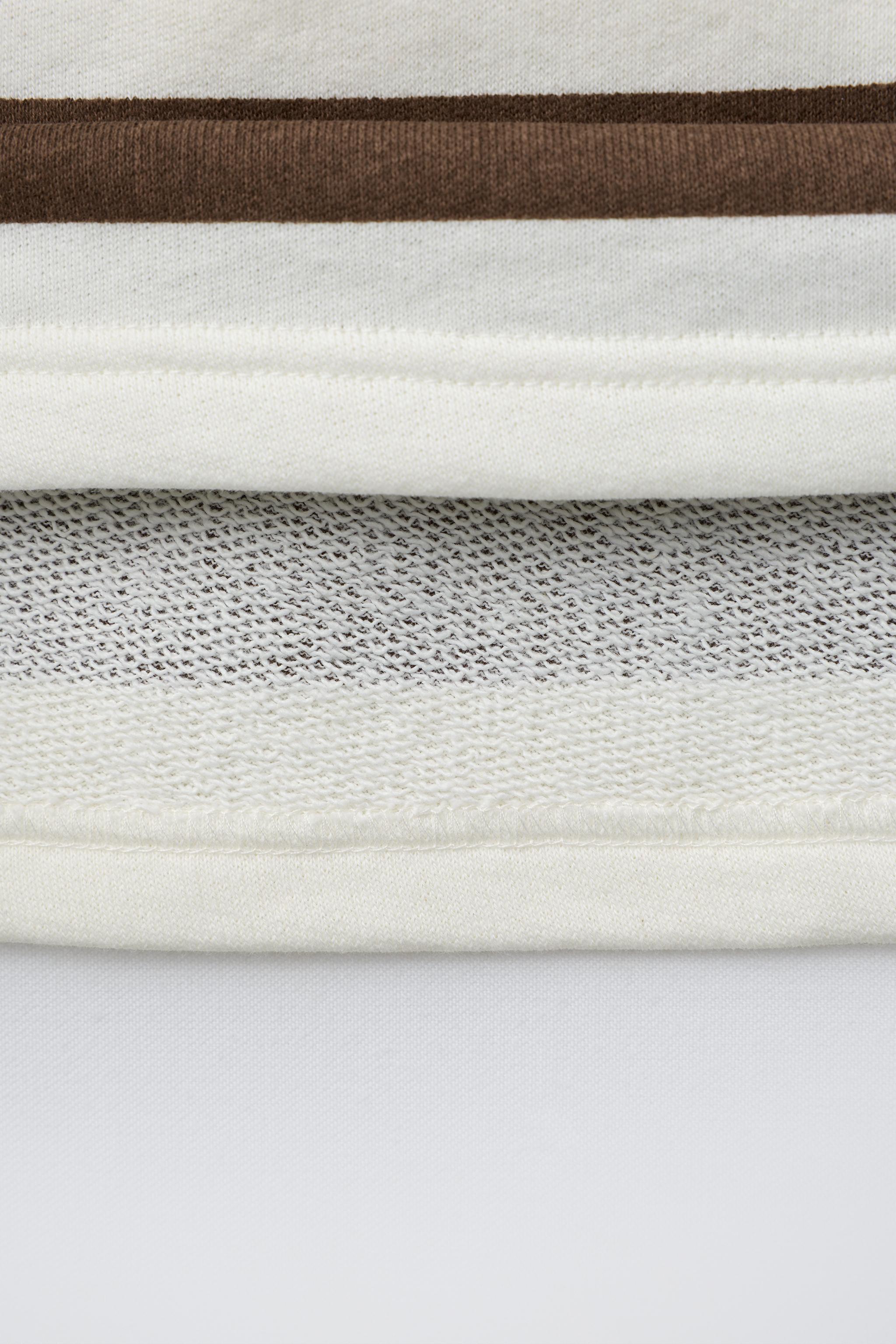 STRIPED POLO SWEATSHIRT